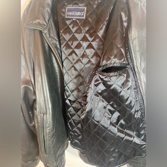 SAGUARO Black Genuine Leather Jacket - Picture 5 of 11